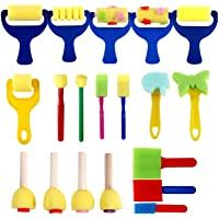 OCEANO 19PCS Niños Esponja Pintura Cepillos Kit- Herramientas de Dibujo para Niños- Cepillos de Pintura de Esponja…